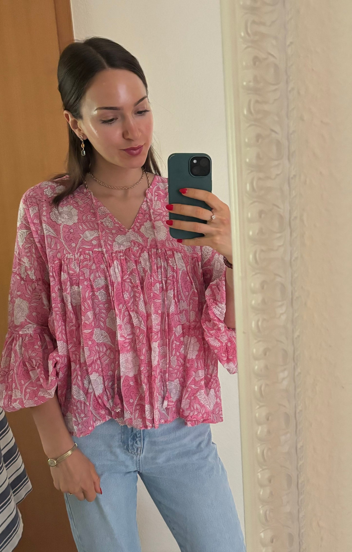 Blouse rose poudré