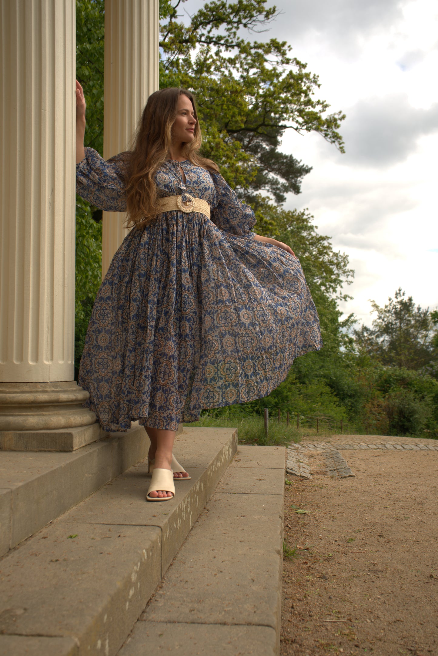 Classic Maxi Sunset over the Ocean Dress