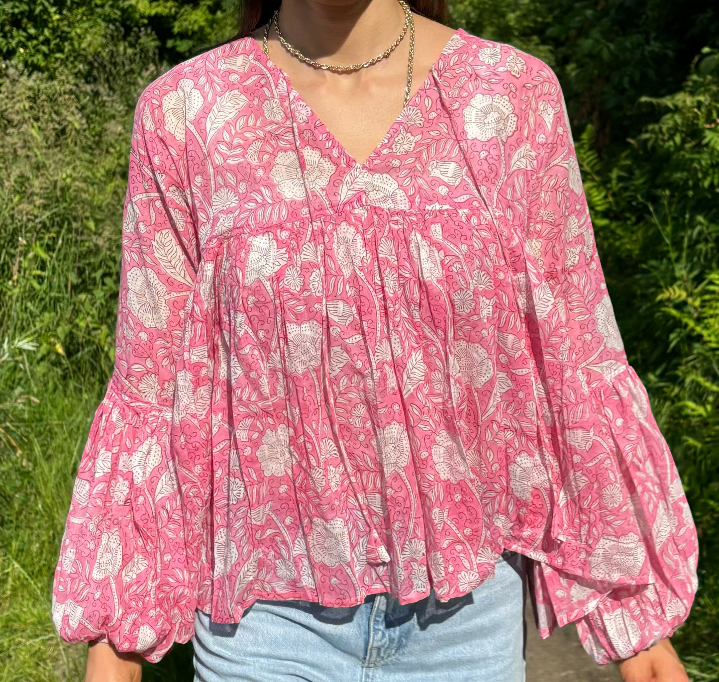 Blouse rose poudré